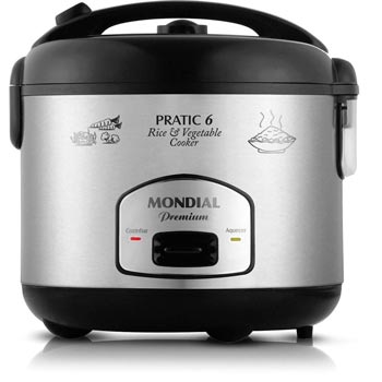 Panela de Arroz Elétrica Mondial Pratic 6 - Cooker PE-02 Panela de Arroz Elétrica Mondial Pratic 6 - Cooker PE-02